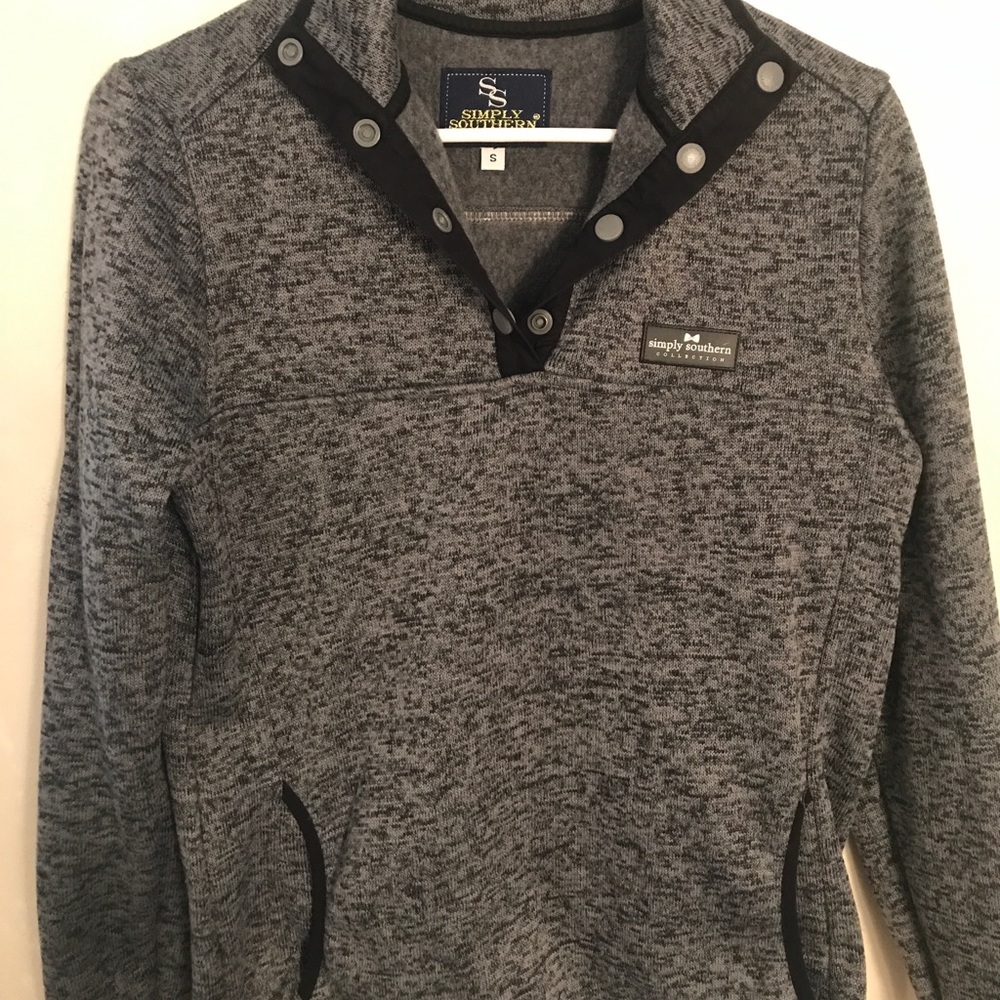 Simply Southern dark heather gray sweater